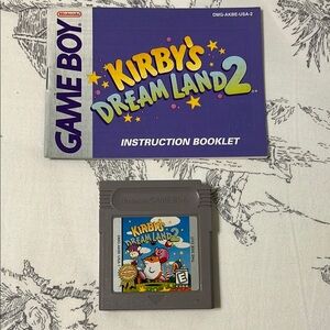 Nintendo Kirby's Dream Land 2 Game Boy Cartridge with Manual